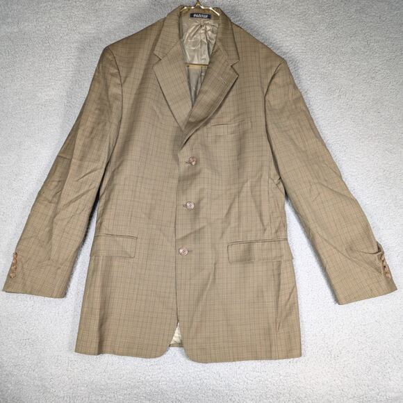 Austin Reed Blazer Mens 42L Wool Sport Coat Made USA Dillard’s Classic Check - Picture 1 of 11